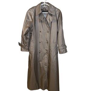 FSL Collection Trench Coat–Size 10 –Classic Double-Breasted with Removable Liner